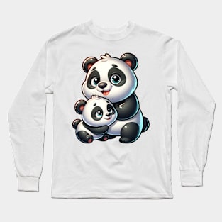 Panda with baby. Long Sleeve T-Shirt